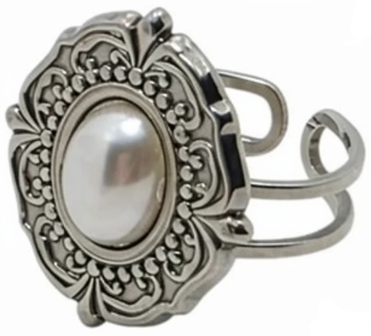 Anillo de acero quirurgico perla